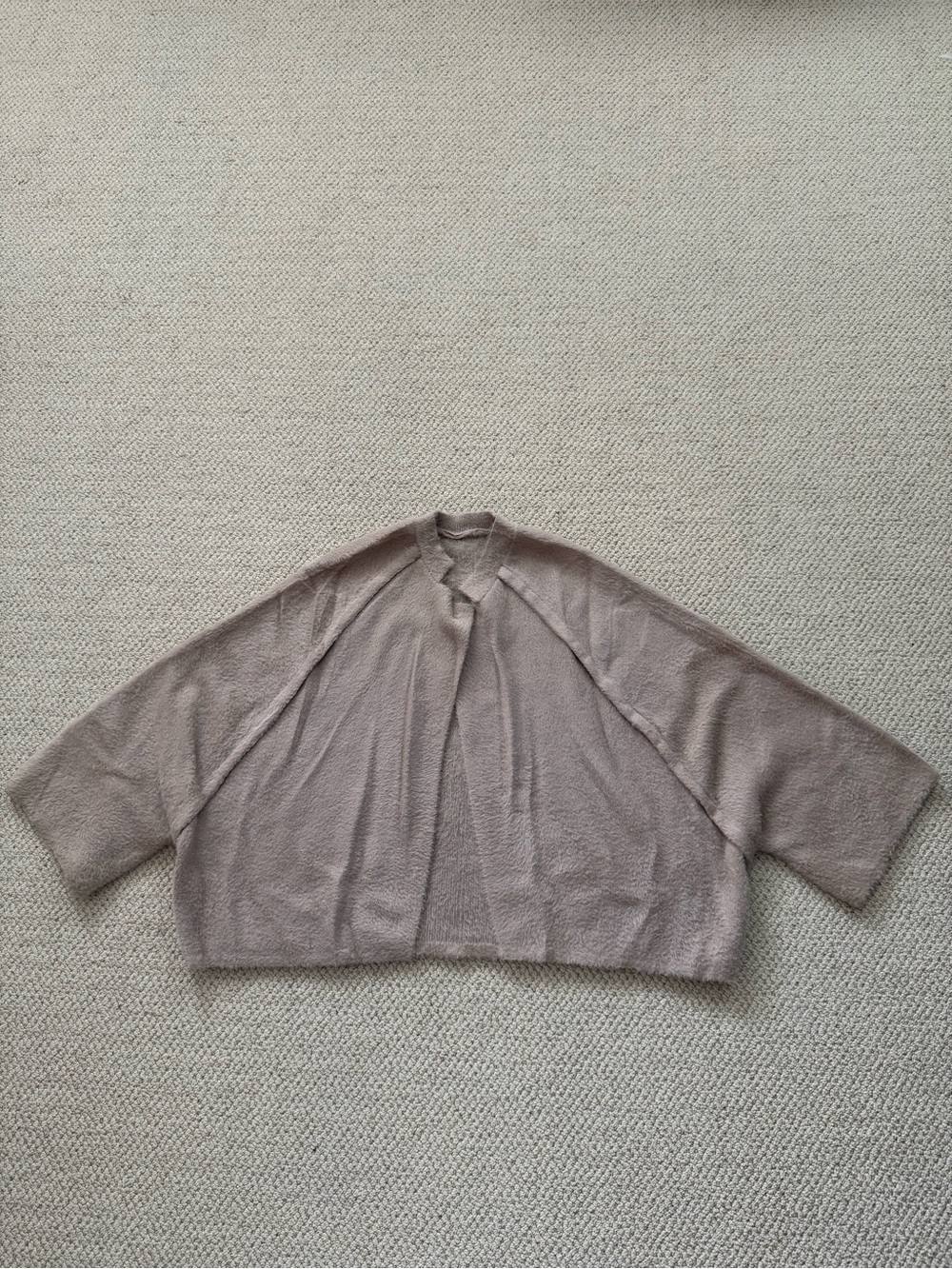 Oversized Taupe Women’s Sweater Cardigan w/single snap closure